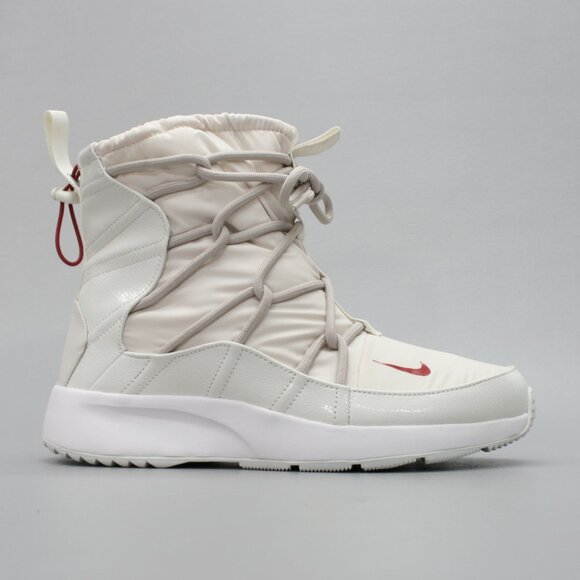 Nike Ladies 10 Tanjun High Rise Phantom/Red/Sand Sneakers Lace Boots AO0355-005 - Picture 4 of 11